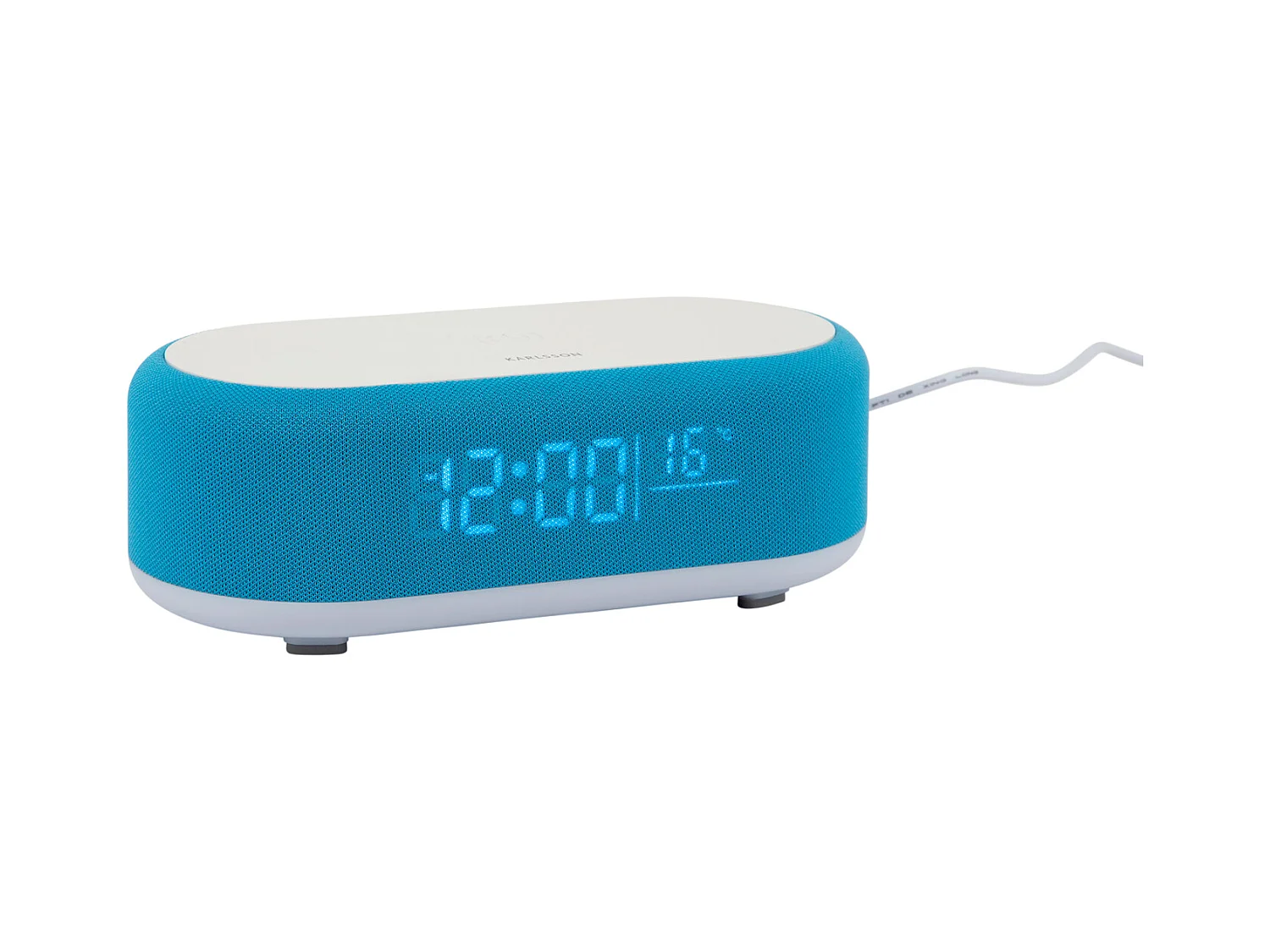 Réveil Vogue avec chargeur et Bluetooth - Bleu vif