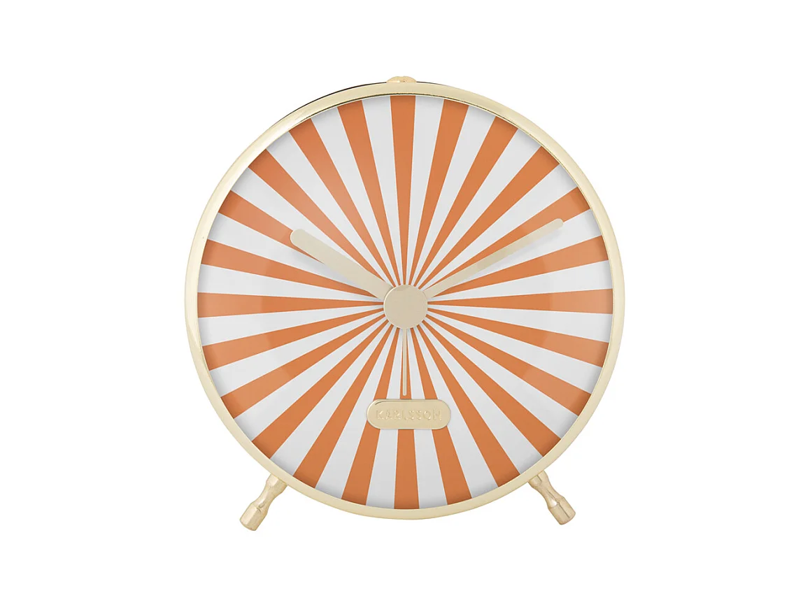 Réveil Candy Swirl - Orange vif et blanc