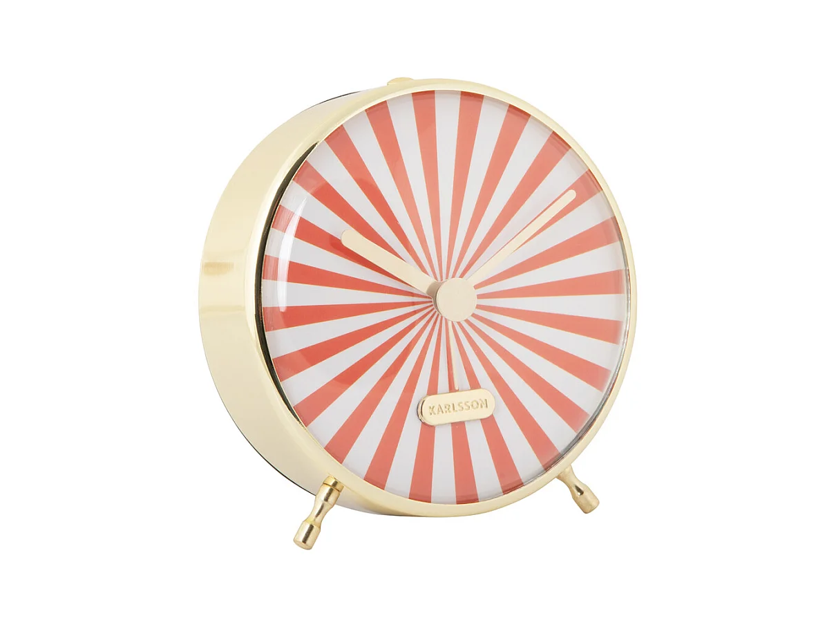 Réveil Candy Swirl - Orange vif et blanc