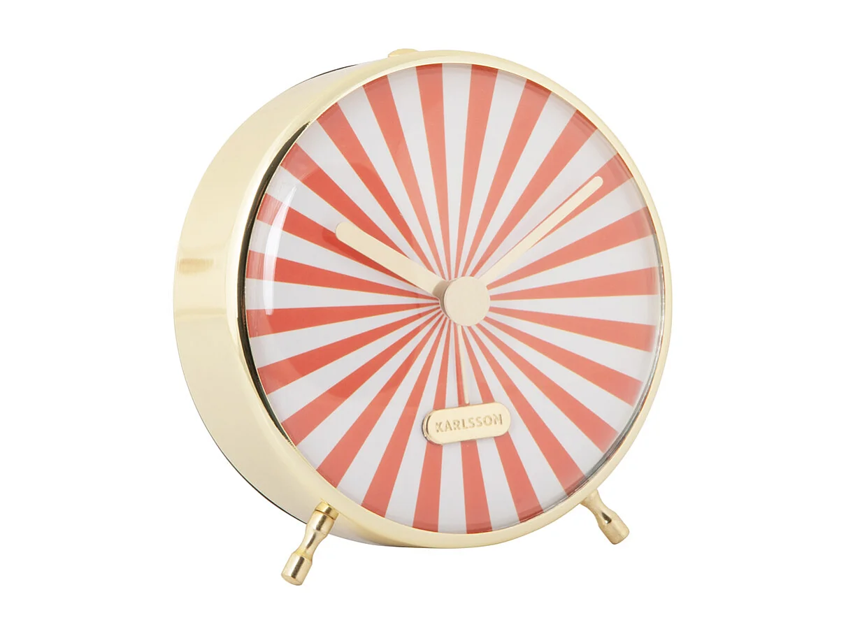 Réveil Candy Swirl - Orange vif et blanc