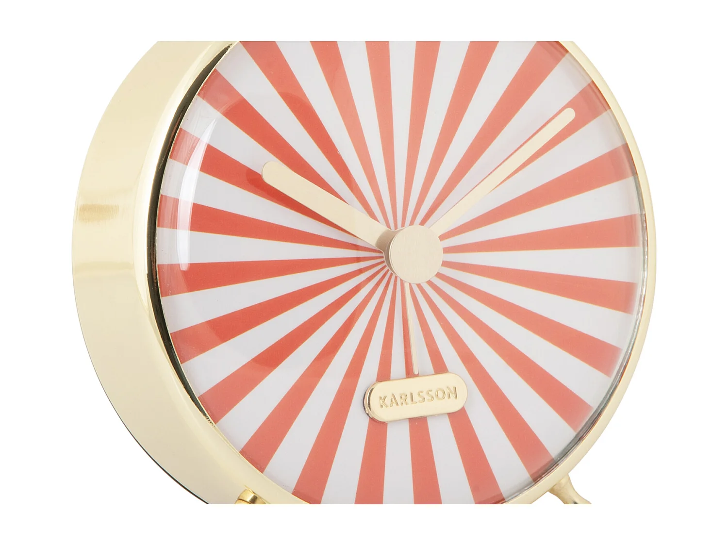 Réveil Candy Swirl - Orange vif et blanc