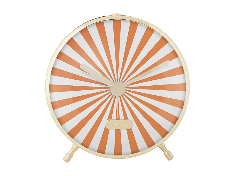 Réveil Candy Swirl - Orange vif et blanc