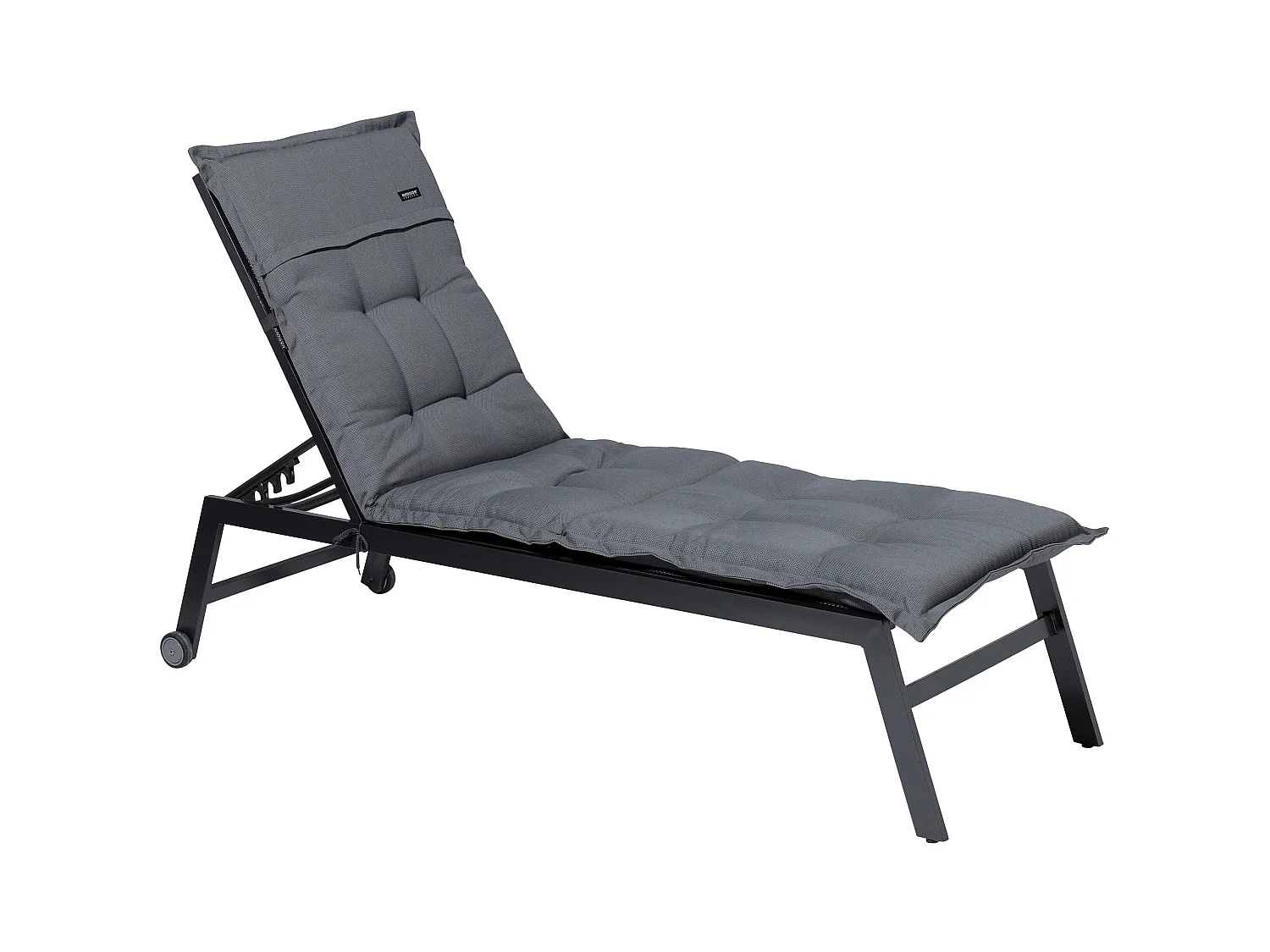 Coussin de chaise longue Rib gris - Env. 200x65 cm