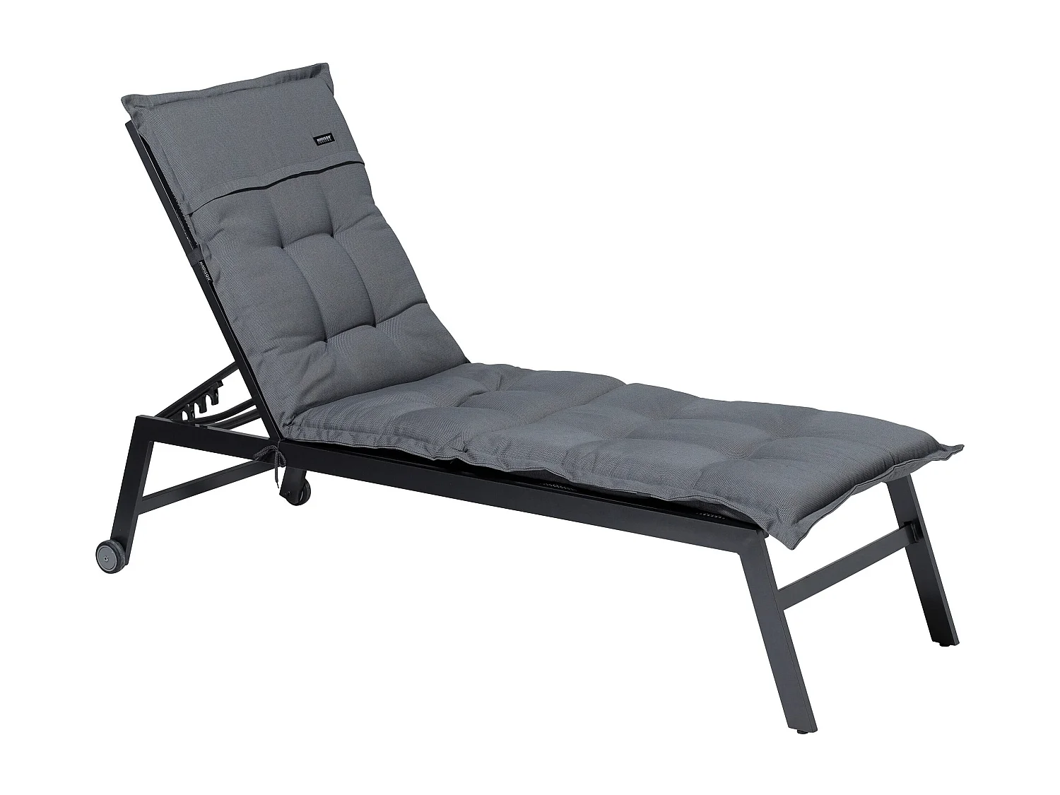 Coussin de chaise longue Rib gris - Env. 200x65 cm