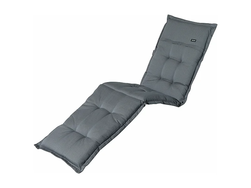 Coussin de chaise longue Rib gris - Env. 200x65 cm