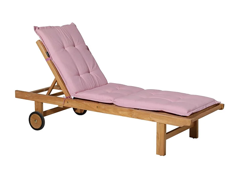 Coussin de chaise longue Panama rose tendre - Env. 200x65 cm