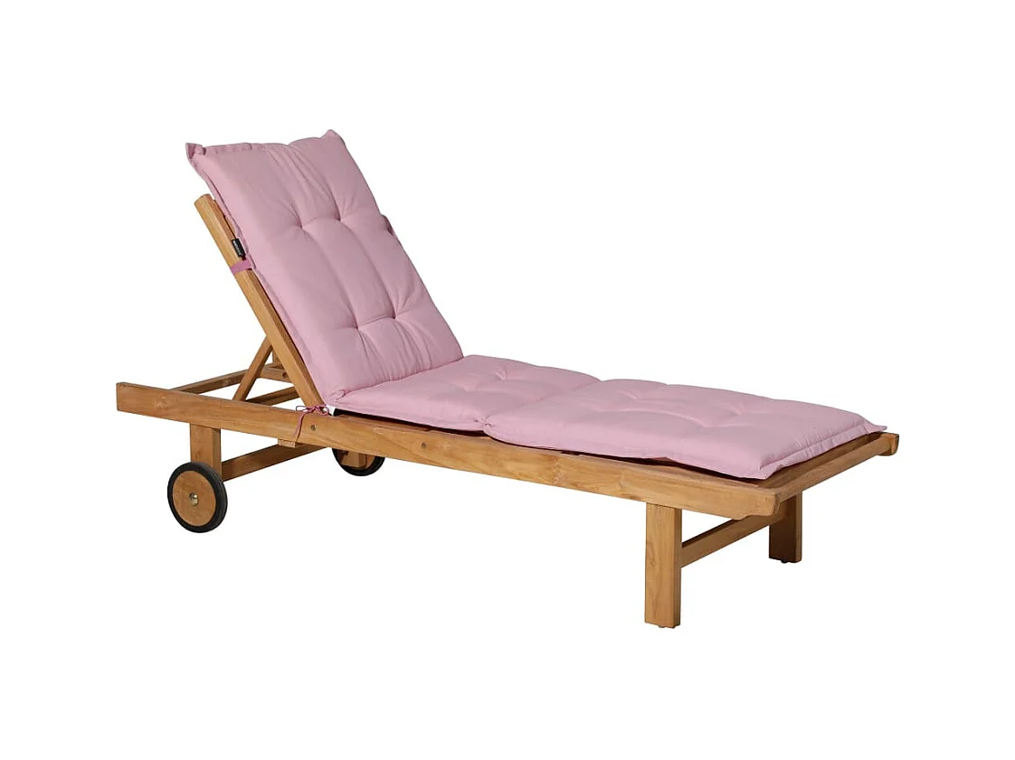 Coussin de chaise longue Panama rose tendre - Env. 200x65 cm