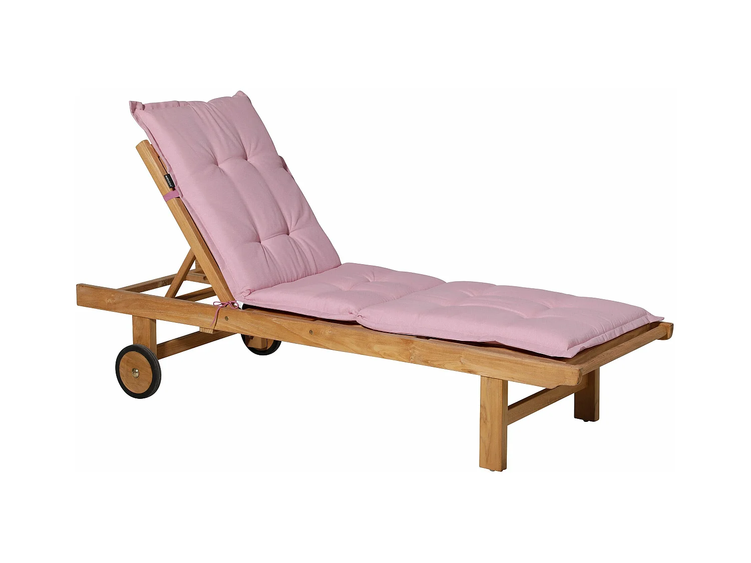 Coussin de chaise longue Panama rose tendre - Env. 200x65 cm
