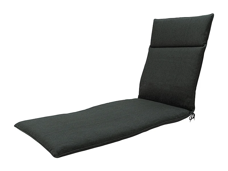 Coussin de chaise longue en toile éco+ gris foncé - Environ 190x60 cm