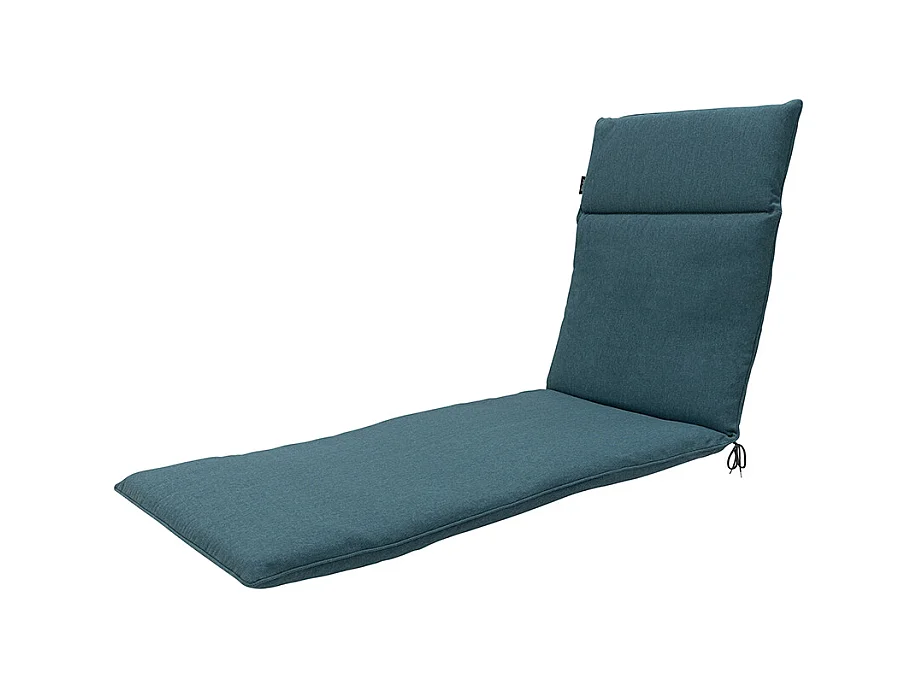 Coussin de chaise longue en toile bleu mer éco+ - Env. 190x60 cm