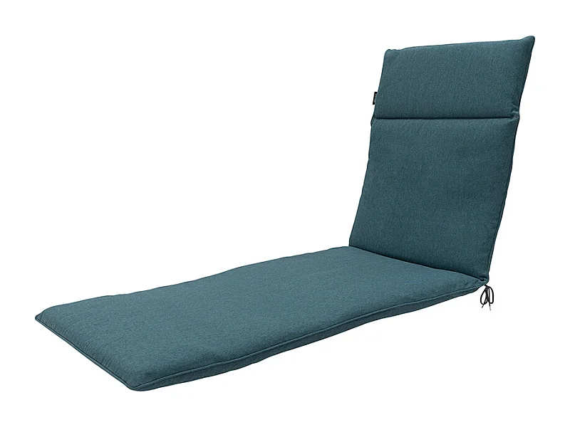 Coussin de chaise longue en toile bleu mer éco+ - Env. 190x60 cm
