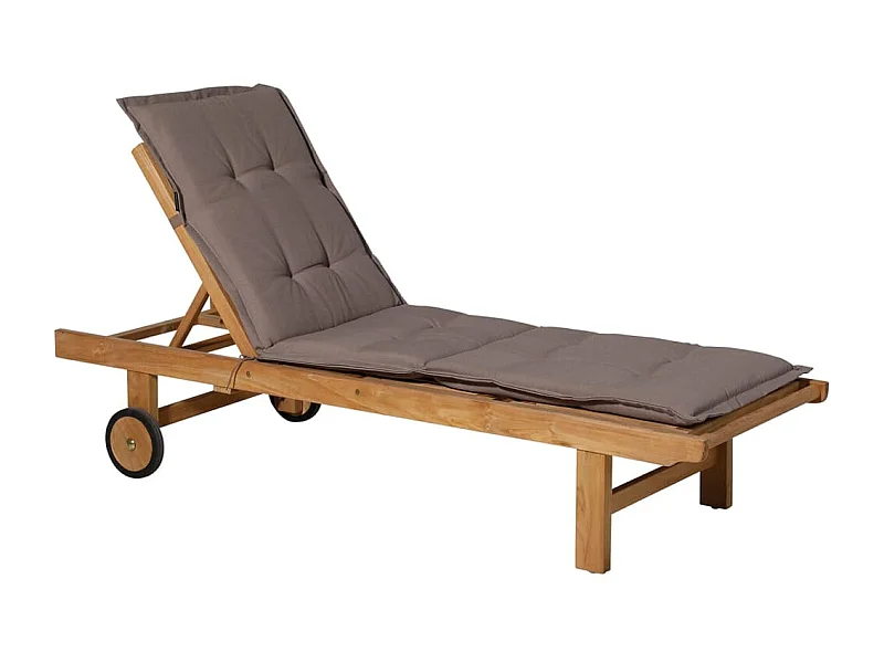 Coussin de chaise longue Panama taupe - Env. 200x65 cm