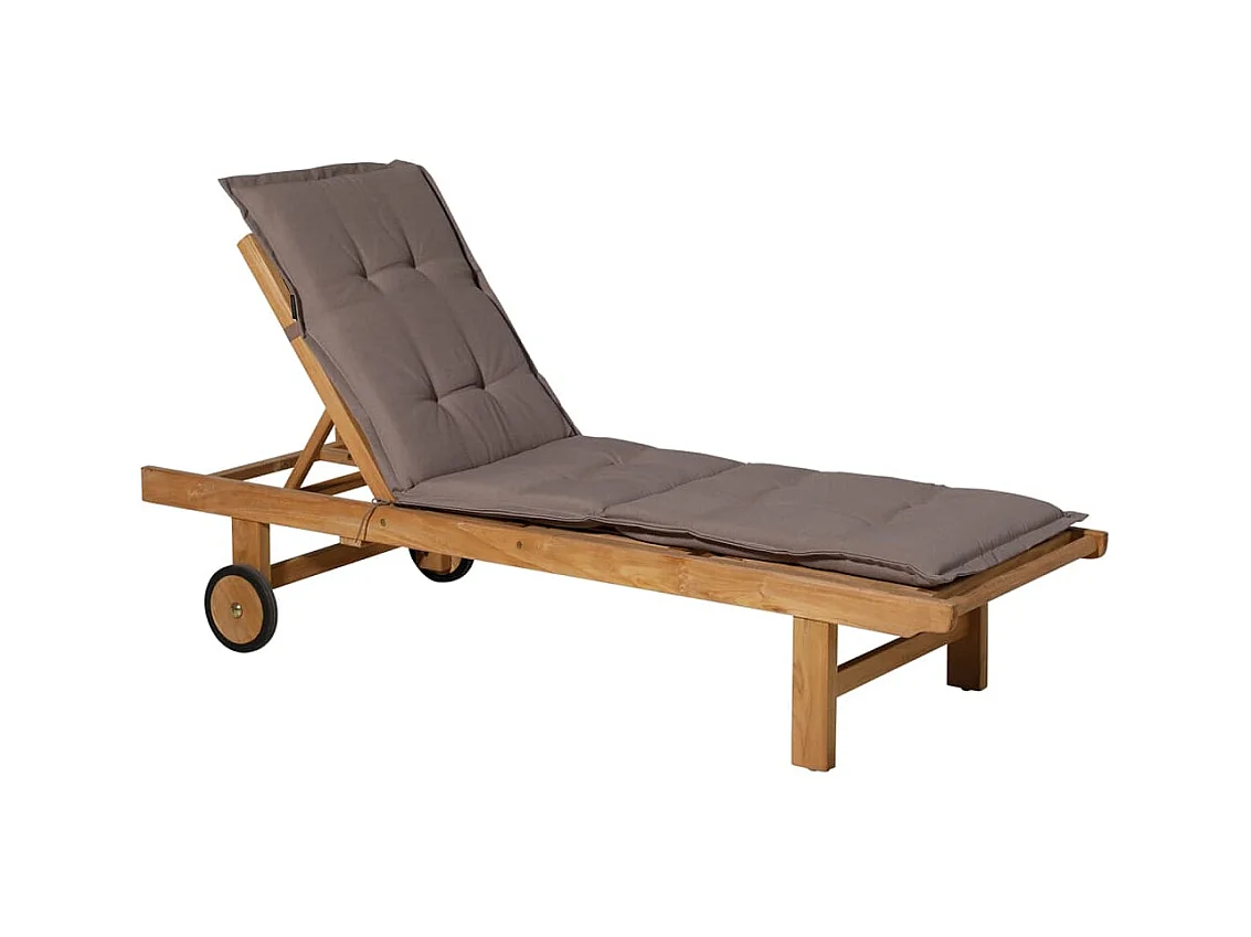 Coussin de chaise longue Panama taupe - Env. 200x65 cm