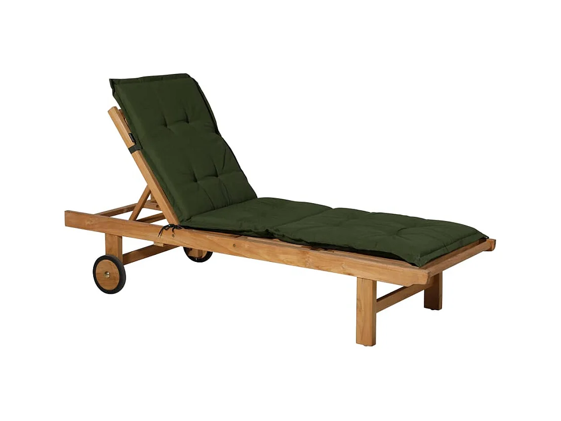 Coussin de chaise longue Panama vert - Env. 200x65 cm