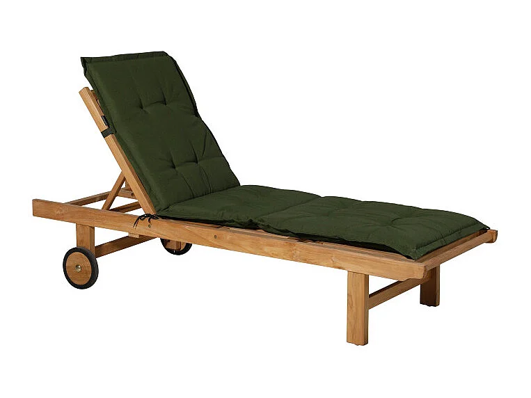 Coussin de chaise longue Panama vert - Env. 200x65 cm