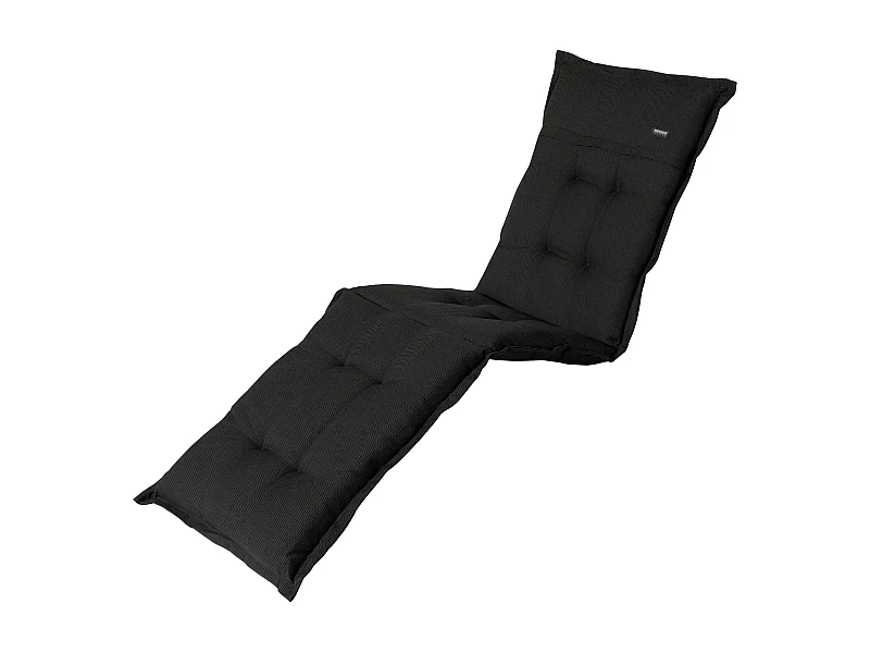 Coussin de chaise longue Rib noir - Env. 200x65 cm