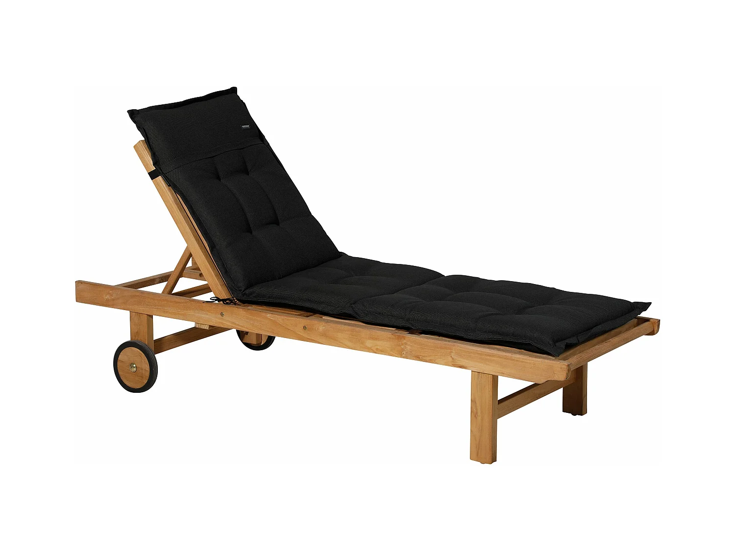 Coussin de chaise longue Rib noir - Env. 200x65 cm