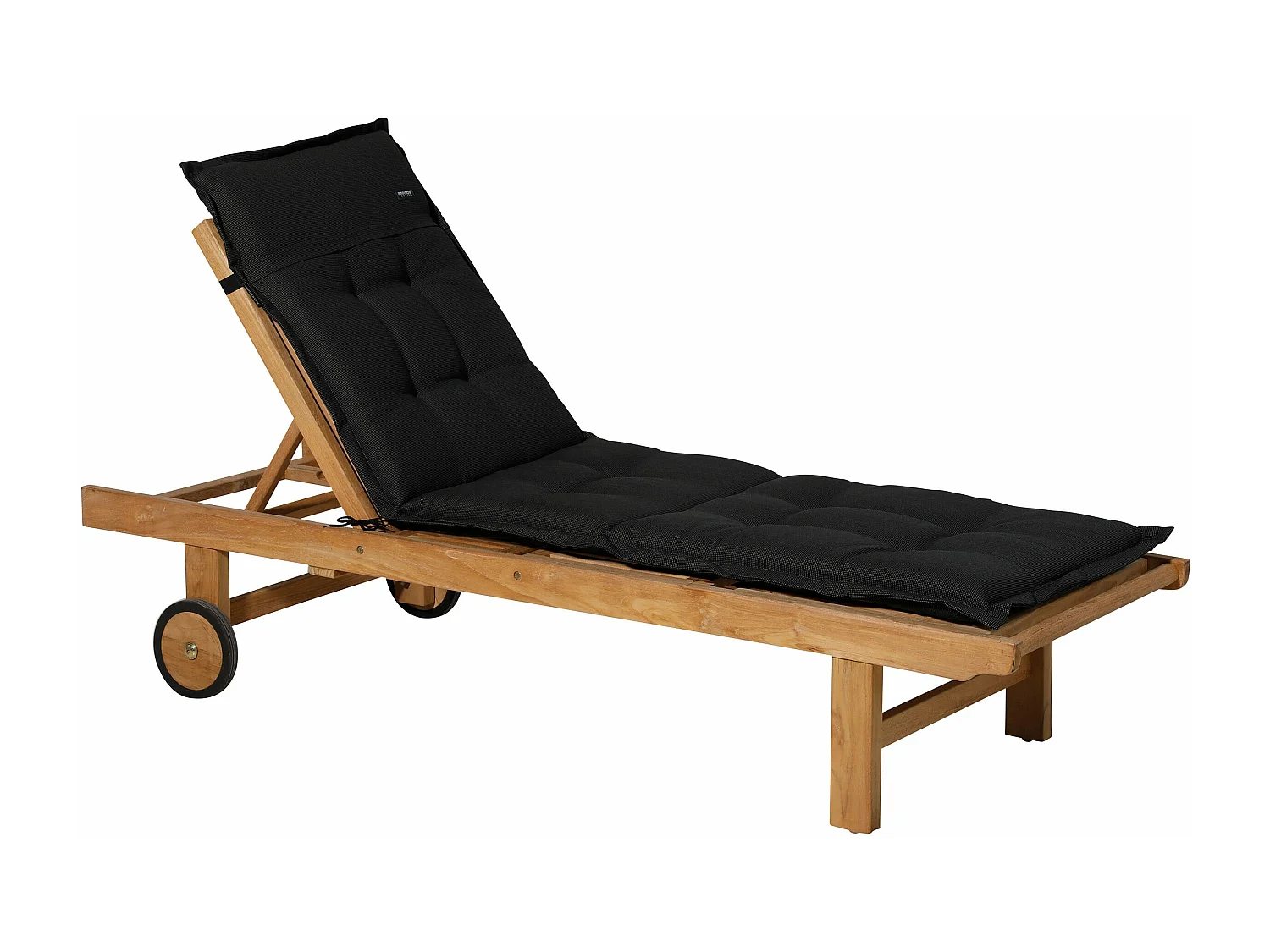 Coussin de chaise longue Rib noir - Env. 200x65 cm