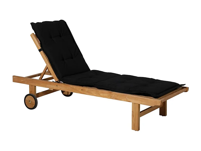 Coussin de chaise longue Panama noir - Env. 200x65 cm