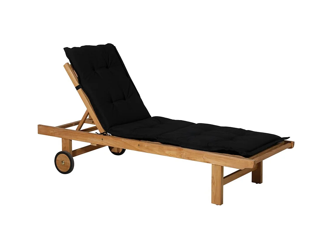 Coussin de chaise longue Panama noir - Env. 200x65 cm