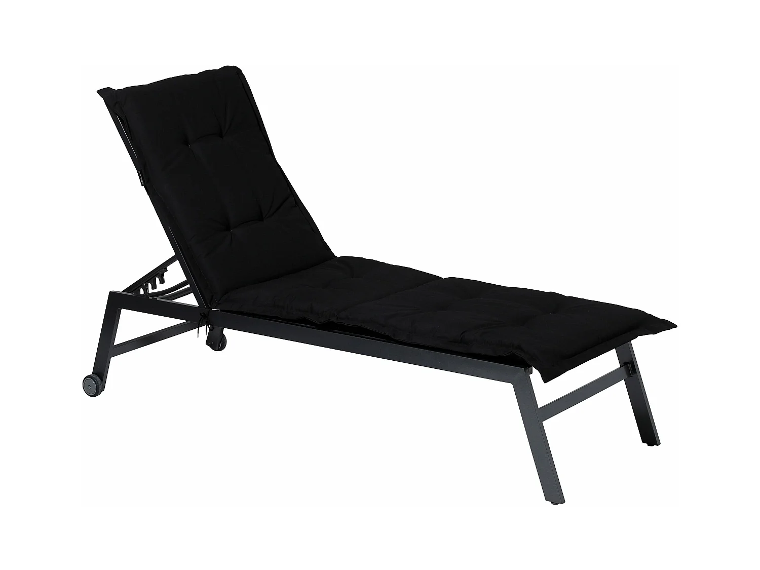 Coussin de chaise longue Panama noir - Env. 200x65 cm