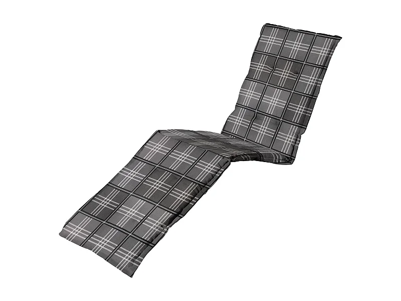 Coussin de chaise longue Patchy gris - Env. 200x65 cm