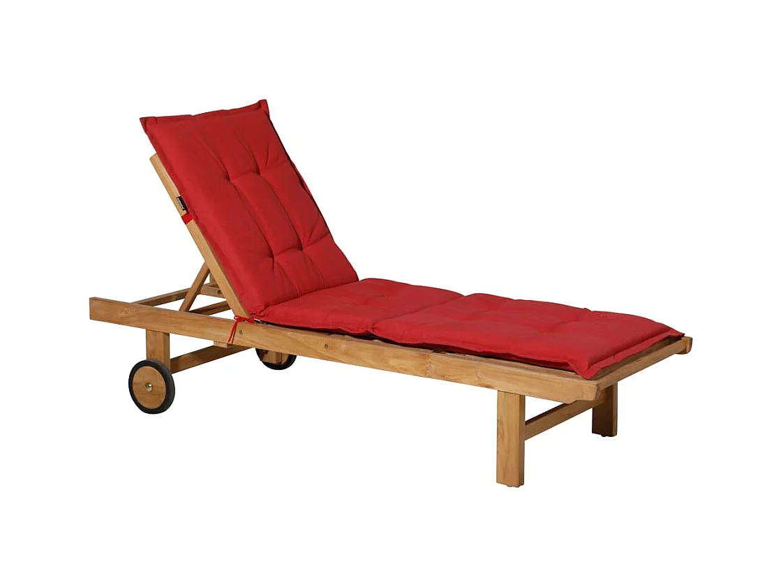 Coussin de chaise longue Panama rouge brique - Env. 200x65 cm