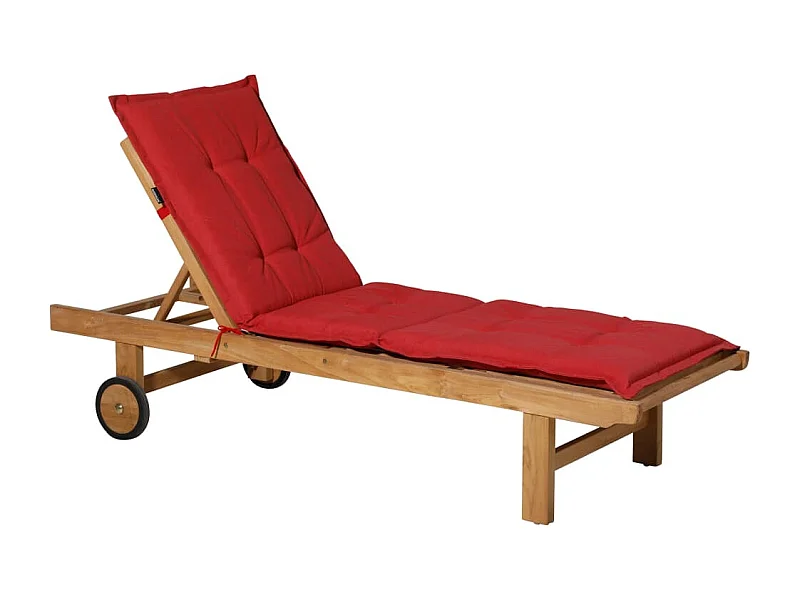 Coussin de chaise longue Panama rouge brique - Env. 200x65 cm