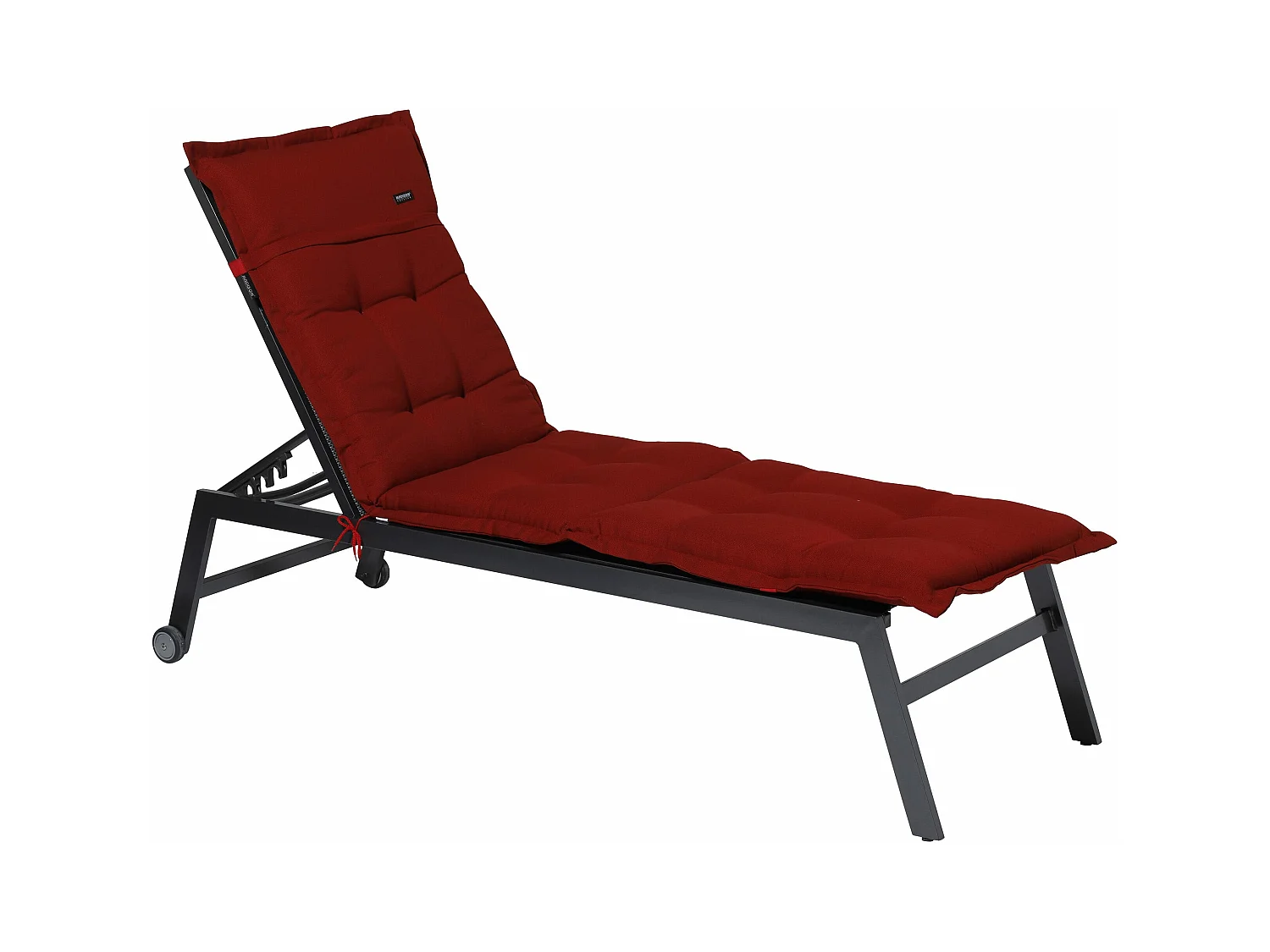 Coussin de chaise longue Rib rouge - Env. 200x65 cm