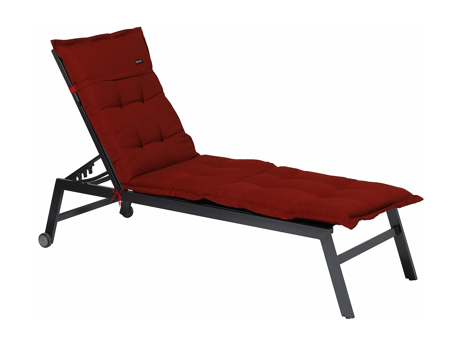 Coussin de chaise longue Rib rouge - Env. 200x65 cm