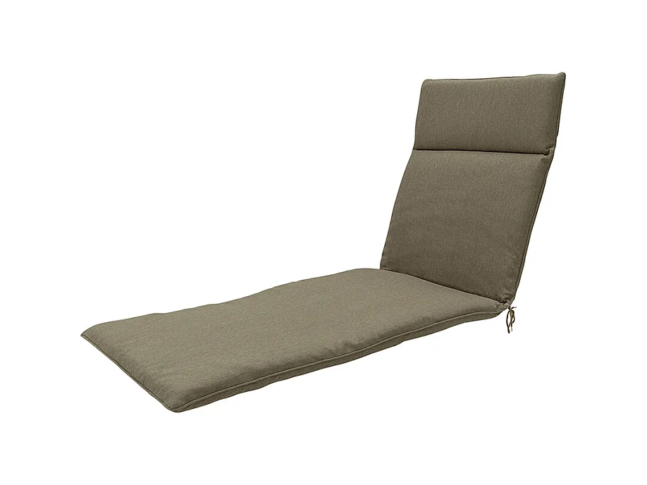 Coussin de bain de soleil en toile taupe eco+ - Env. 190x60 cm