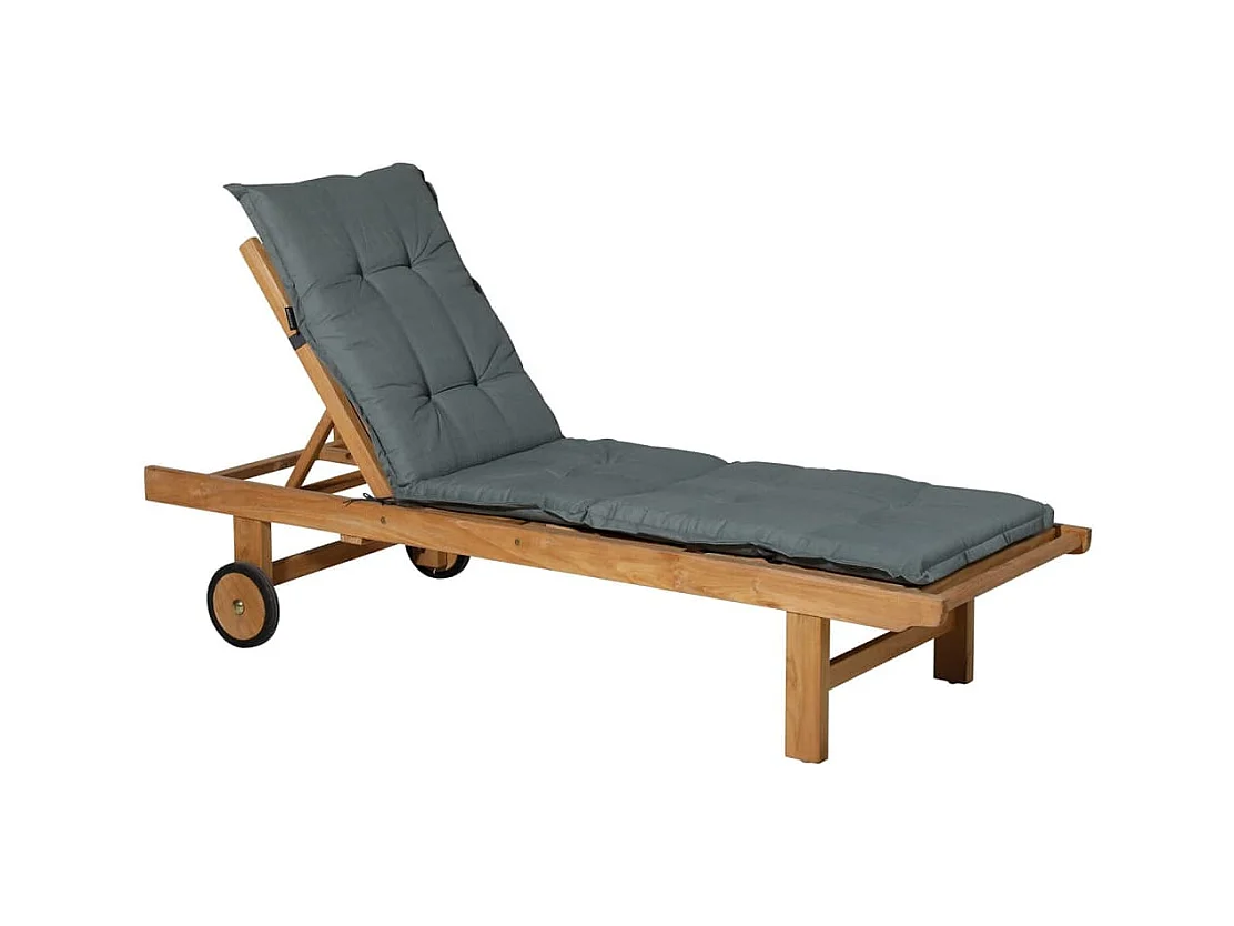 Coussin de chaise longue Basic gris - Environ 200x65 cm