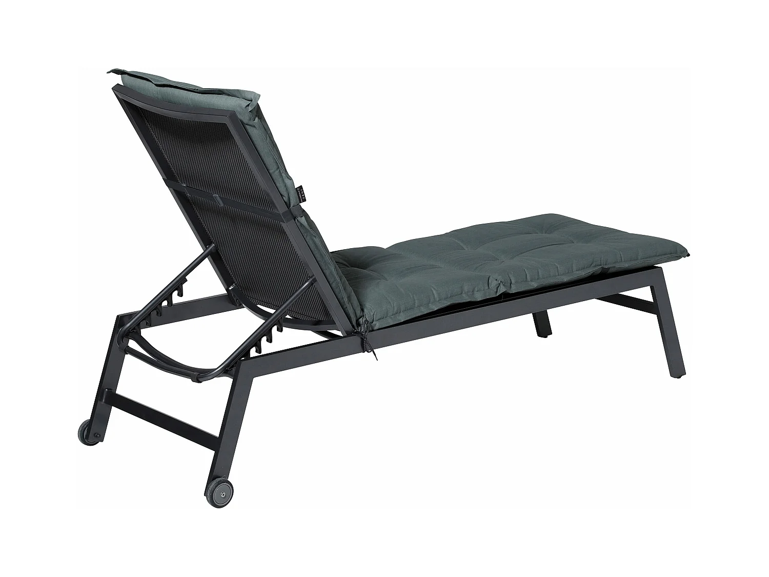 Coussin de chaise longue Basic gris - Environ 200x65 cm