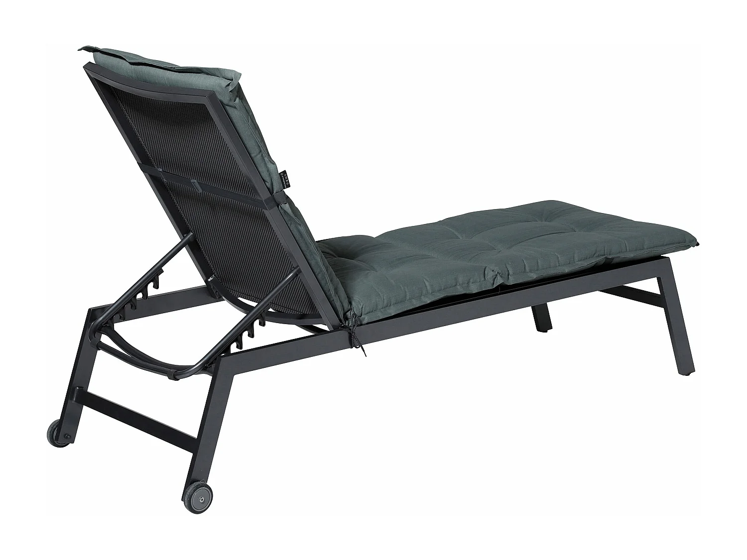 Coussin de chaise longue Basic gris - Environ 200x65 cm