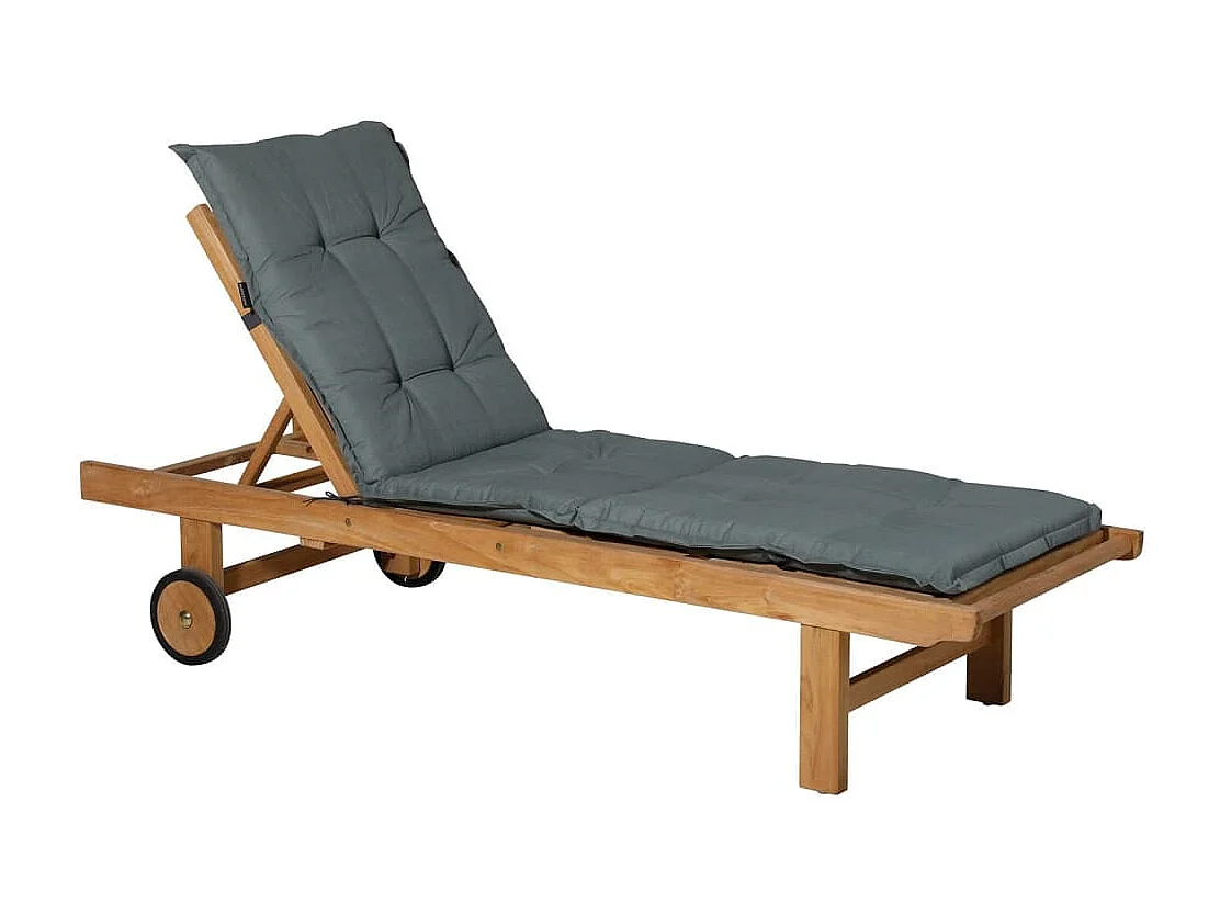 Cojín para tumbona Basic gris - Aprox. 200x65 cm