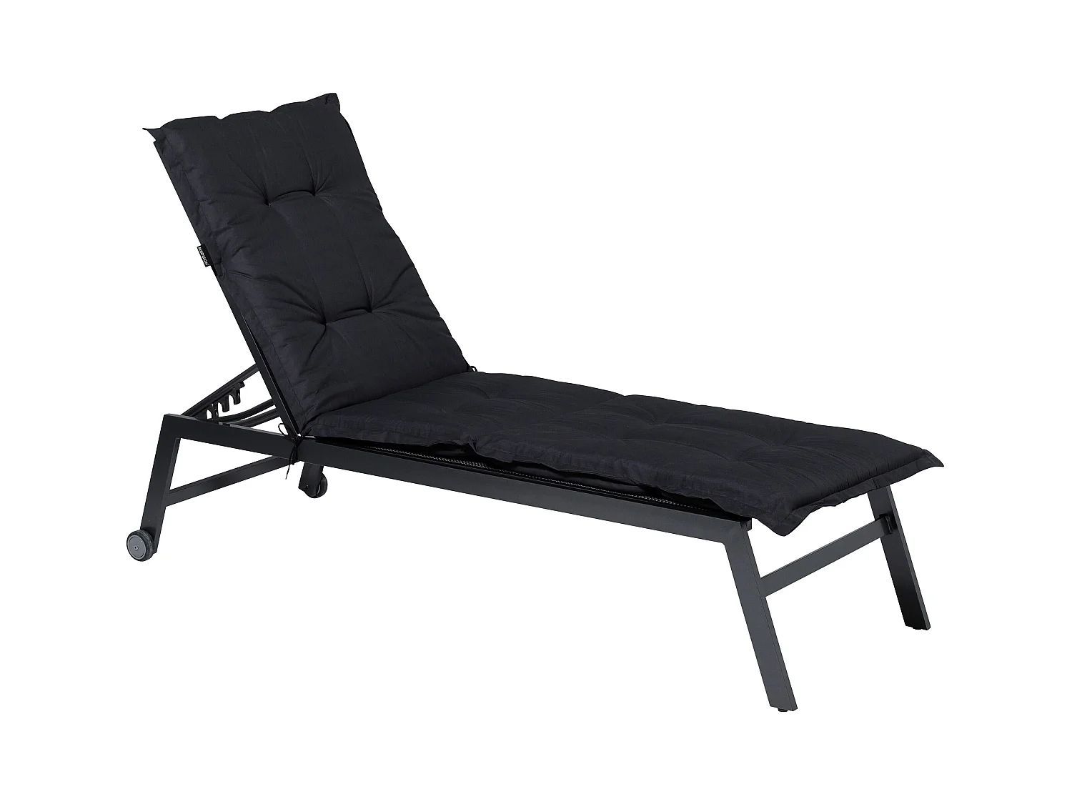 Coussin de chaise longue Basic noir - Environ 200x65 cm