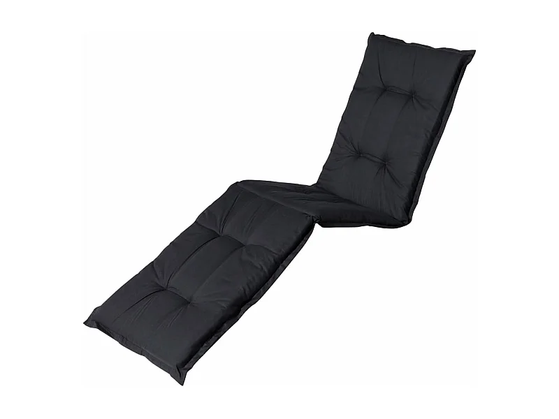 Coussin de chaise longue Basic noir - Environ 200x65 cm