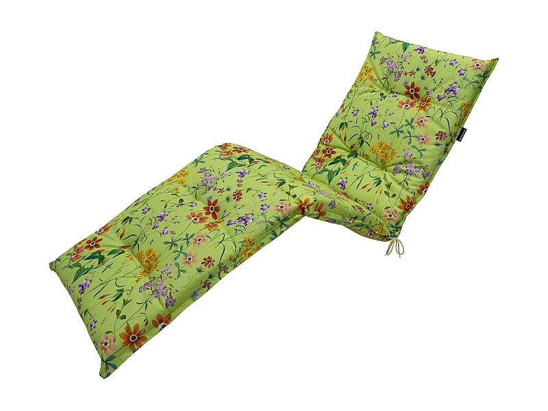 Coussin de chaise longue Milly vert - Env. 200x65 cm