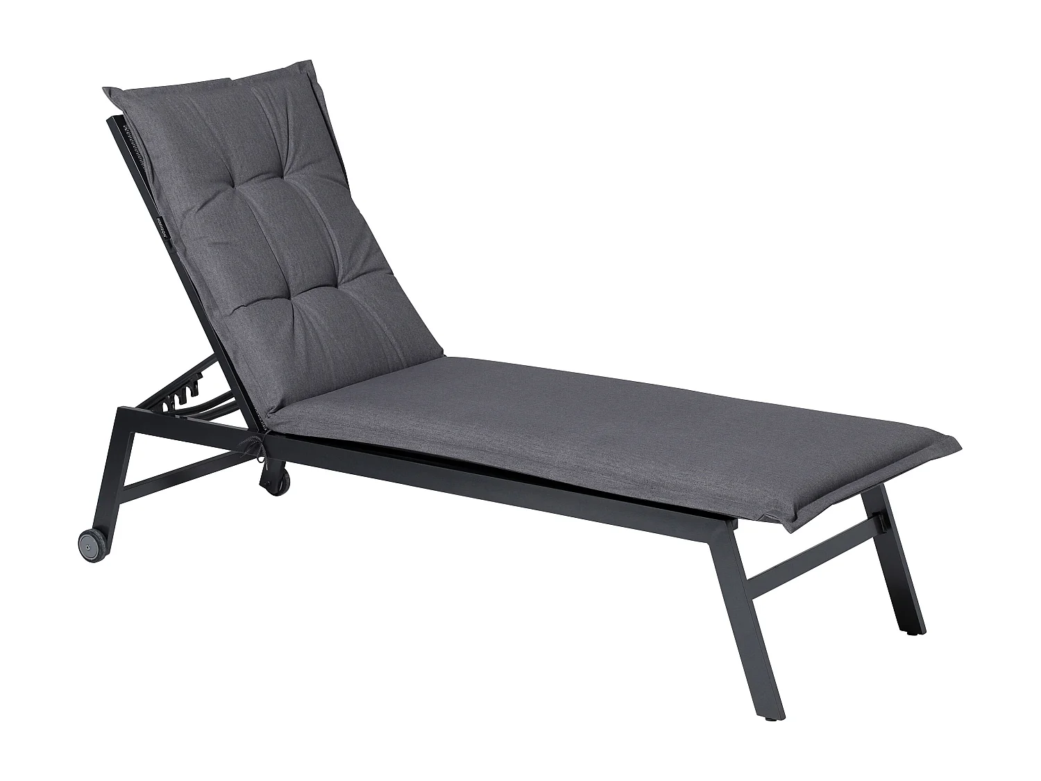 Coussin de chaise longue Oxford gris - Env. 200x65 cm