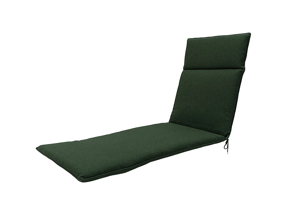 Coussin de chaise longue Toile verte éco+ - Env. 190x60 cm