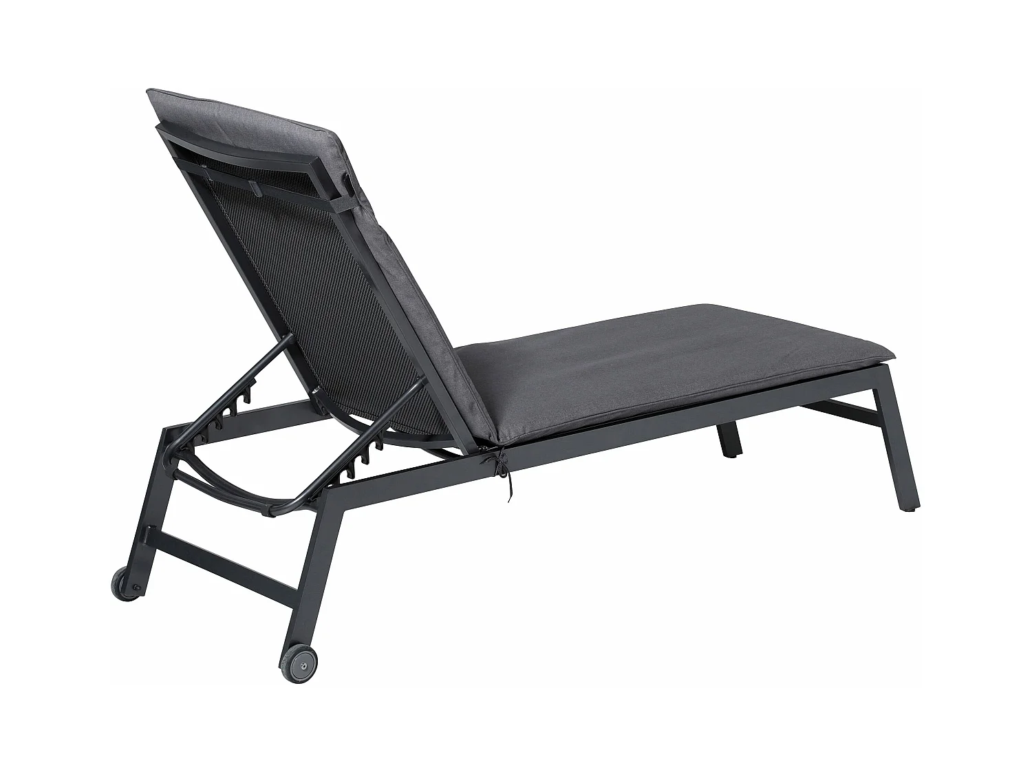 Coussin de chaise longue Oxford gris - Environ 190x60 cm