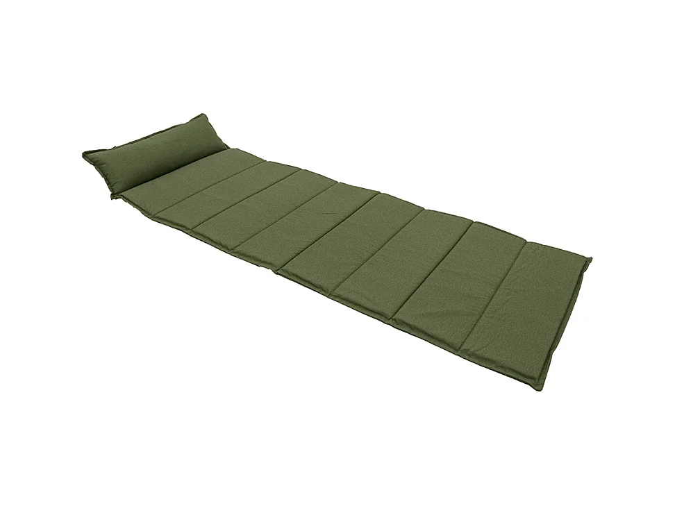 Coussin de chaise longue enroulable Panama vert - Env. 180x68 cm