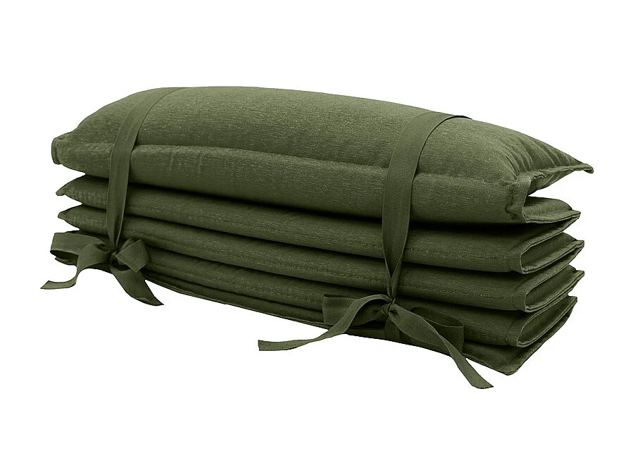 Coussin de chaise longue enroulable Panama vert - Env. 180x68 cm