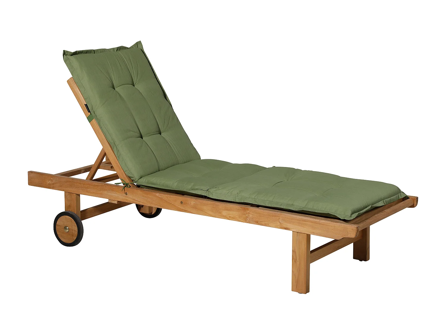 Coussin de chaise longue Basic vert - Environ 200x65 cm