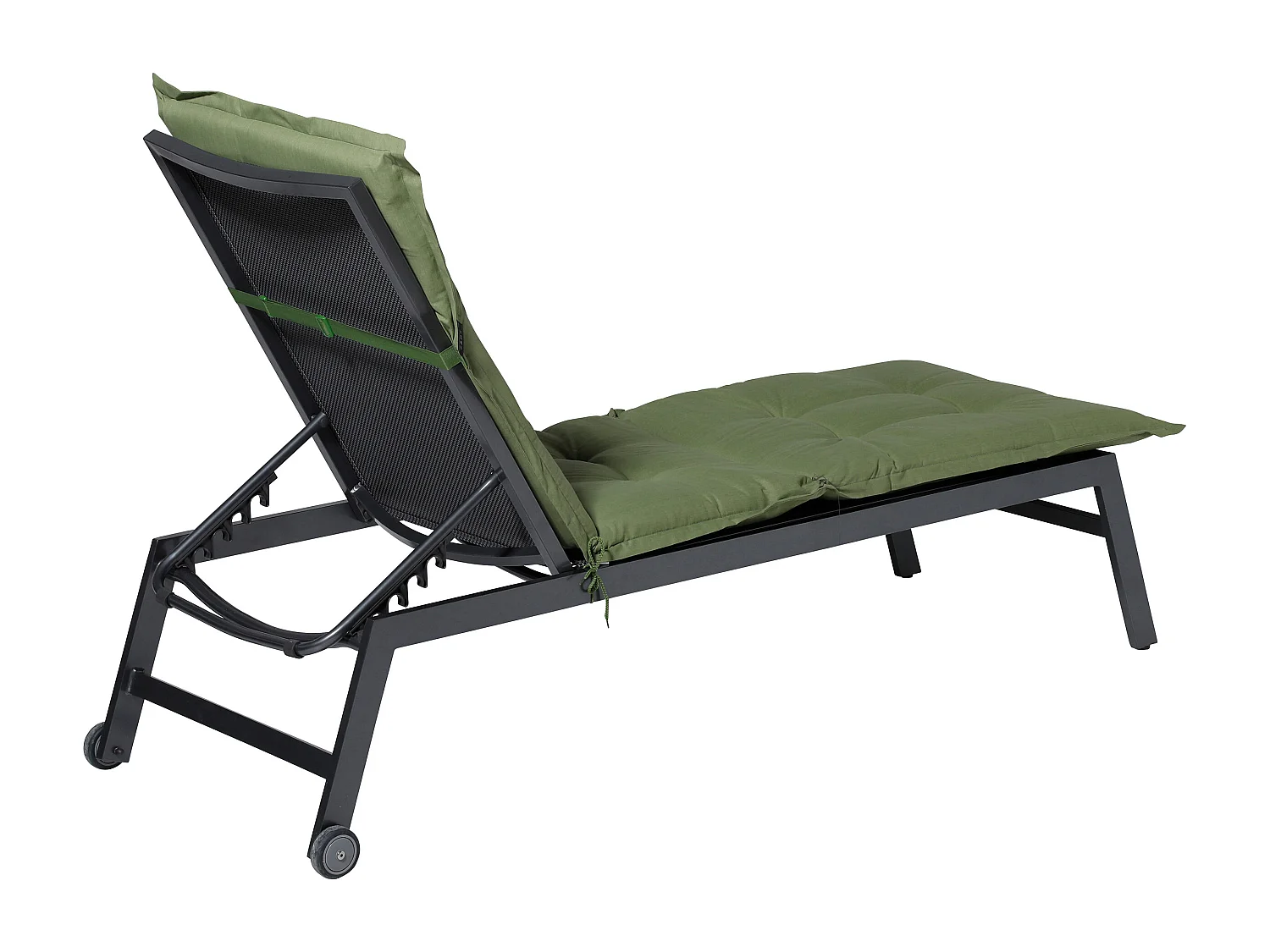 Coussin de chaise longue Basic vert - Environ 200x65 cm