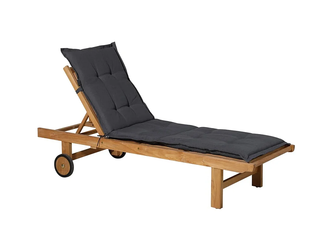 Coussin de chaise longue Panama gris - Env. 200x65 cm