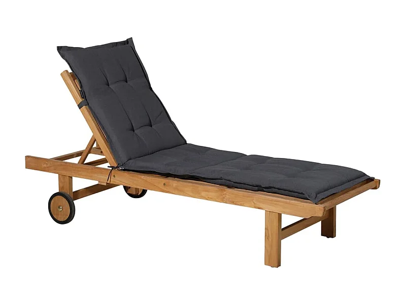 Ligbedkussen Panama grey - Ca. 200x65 cm