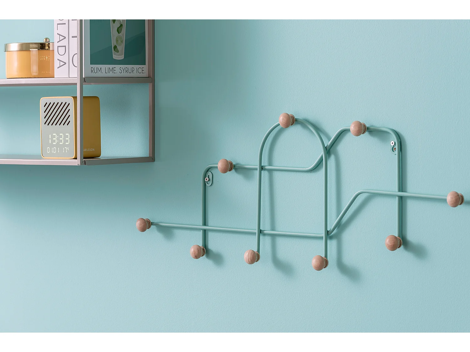 Garderobenständer Maze - Türkisblau