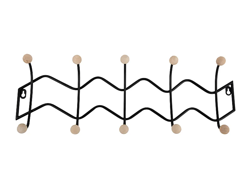 Garderobenständer Zig Zag - Schwarz