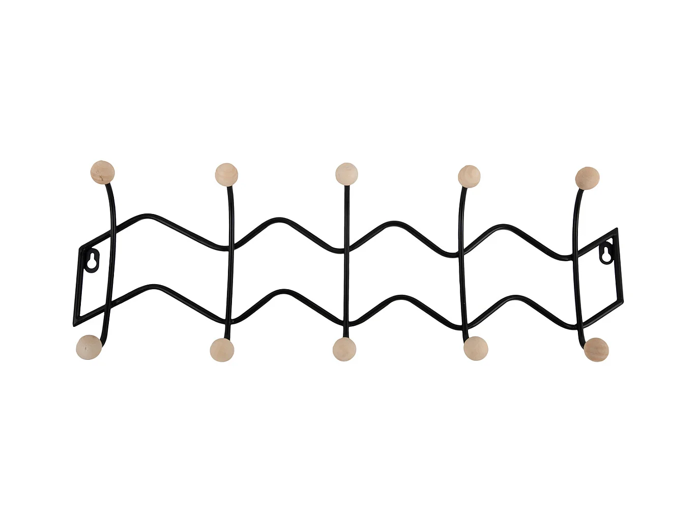 Porte-manteau Zig Zag - Noir